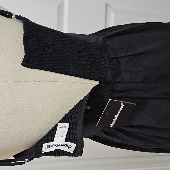 Charlotte Russe Black Front Cutout Ruffle Hem Maxi Cami Dress Size Small NWT - Picture 9 of 12